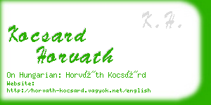 kocsard horvath business card